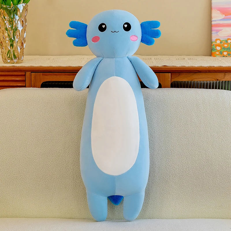Axolotl Plushie Body Pillow Blue