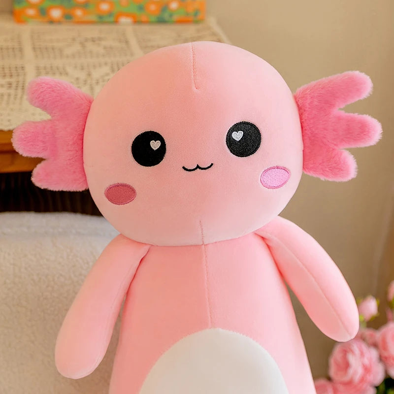 Axolotl Plush Body Pillow Close Up Face