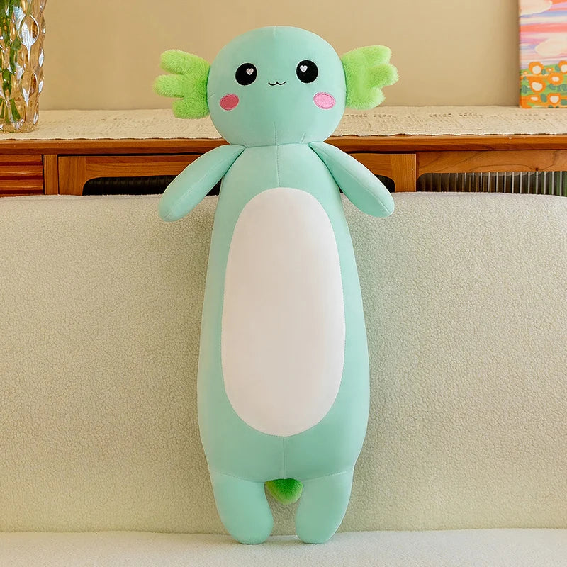 Axolotl Plushie Body Pillow Green