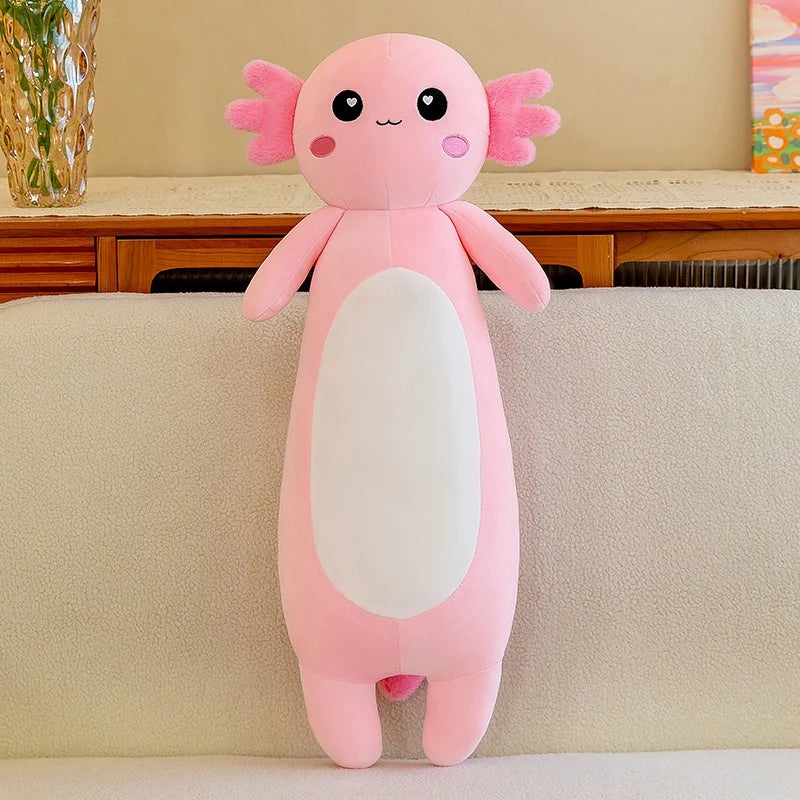 Axolotl Plushie Body Pillow Pink