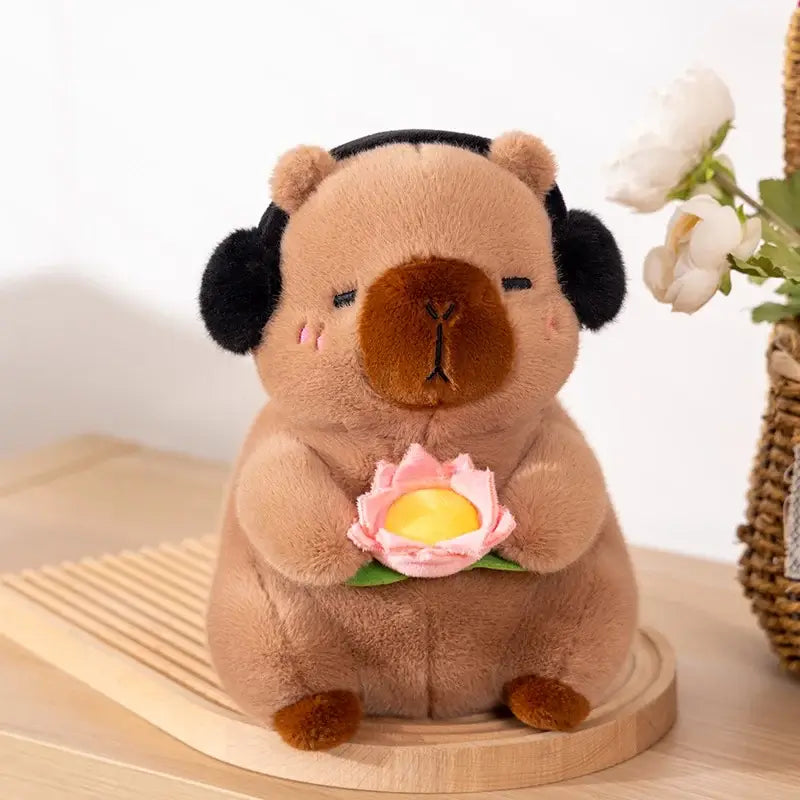 Capybara in Harmony Kawaii Plushie Color Brown