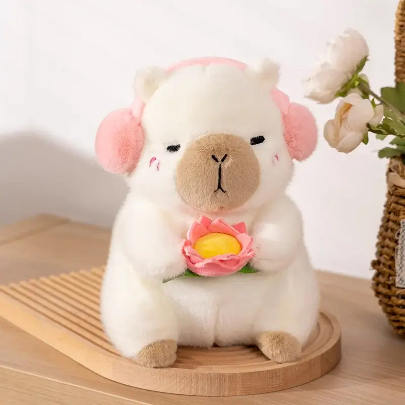 Capybara in Harmony Kawaii Plushie Color White
