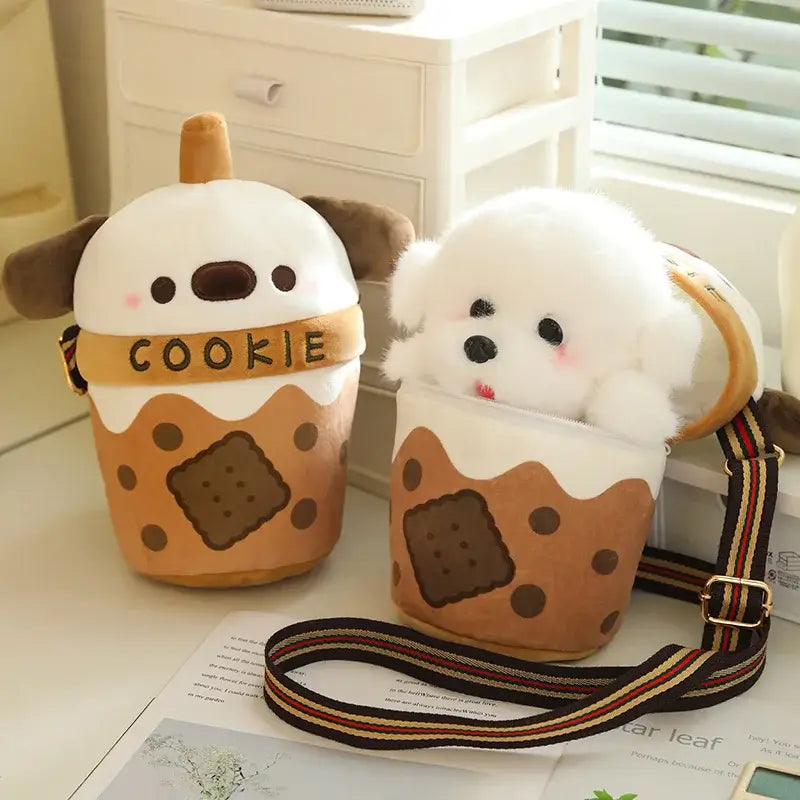 Cookie Cuddles Carry-Along Companion stuffed animal bag open and shut