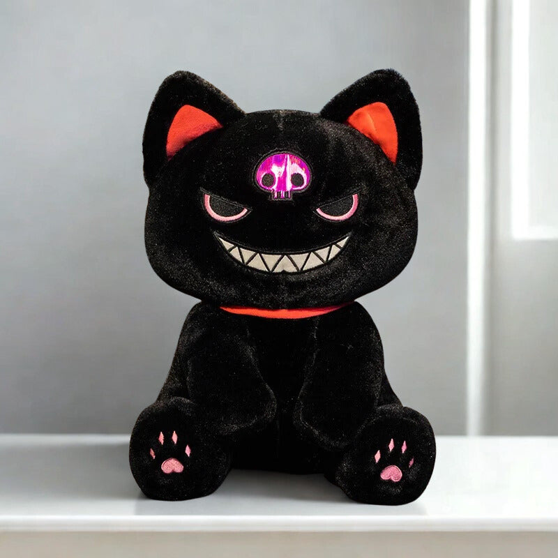 Dark Series Villainous Cat Plushie Black kawaii plush