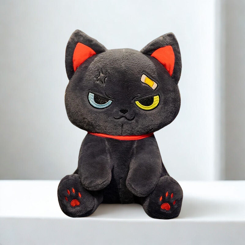 Dark Series Villainous Cat Plushie Gray soft plush toy