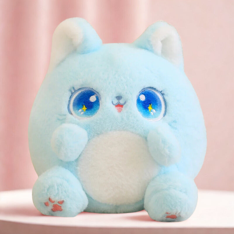 Dreamy Eyes Kawaii Cat Plush stuffed animal Blue