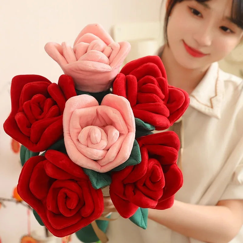 Everlasting Rose Plush Bouquet plushie bouquet of flowers