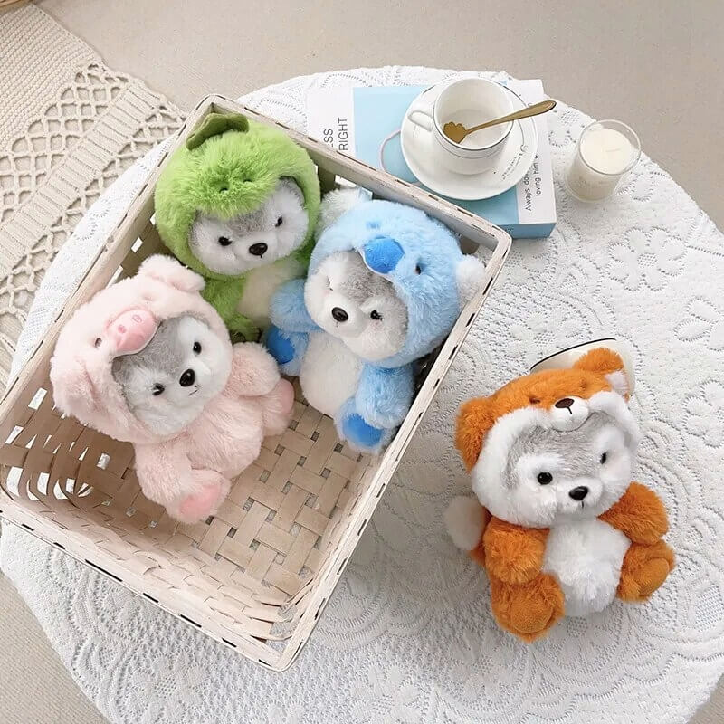 Husky Plushie: Outfit-Ready group of all colors