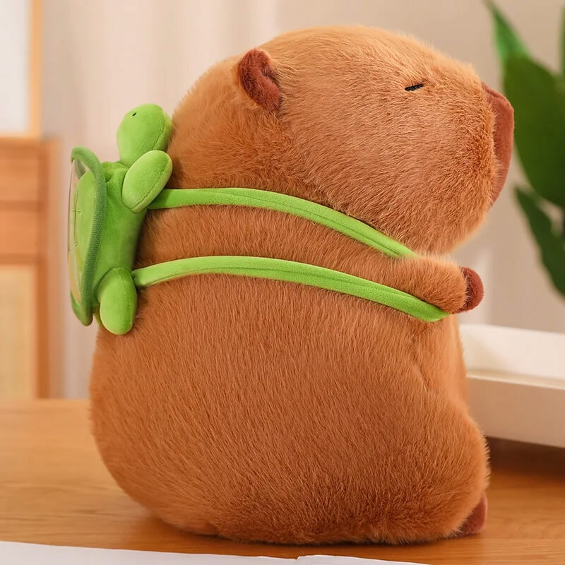 Kawaii Fluffy Capybara Plush soft toy side view