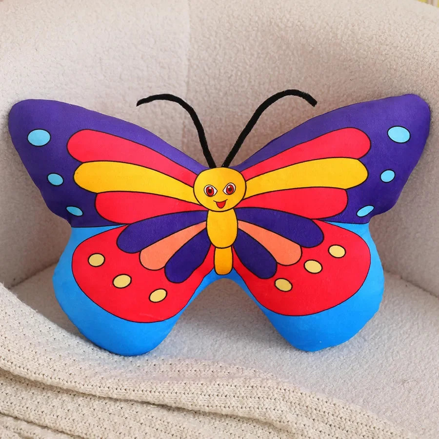 Kawaii Butterfly Plushie Pillow Blue Color