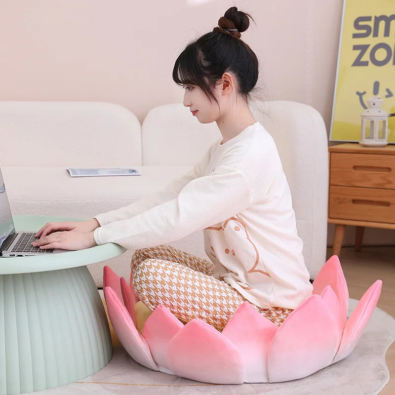 Kawaii Pink Lotus Plushie Pillow Large Size