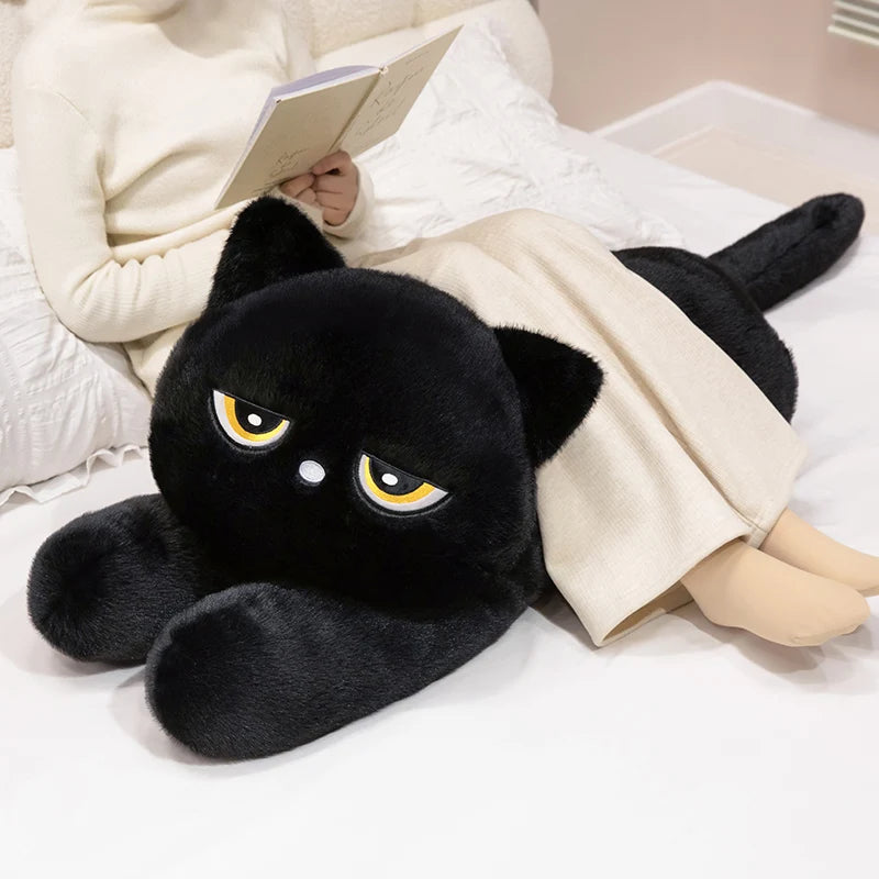 Mega Meow Cat Plushie Black Color body pillow