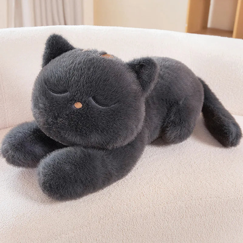 Mega Meow Cat Plush Gray Color emotional support plushie