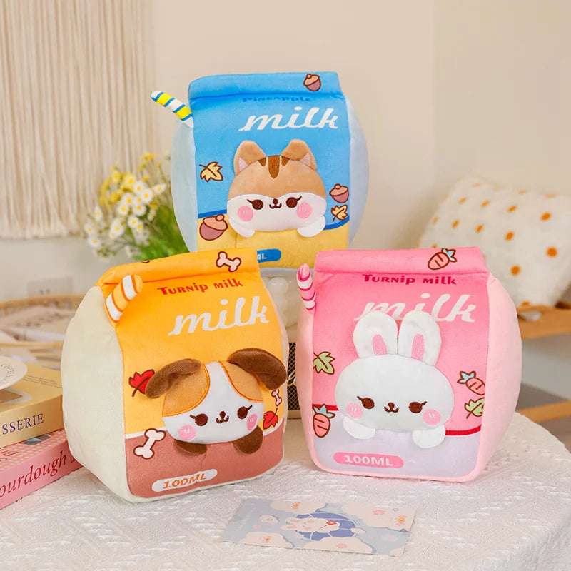 Milk Mates Kawaii Animal Plushies