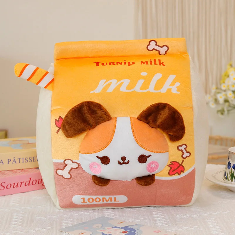 Milk Mates Kawaii Animal Plushies Puppy Dog