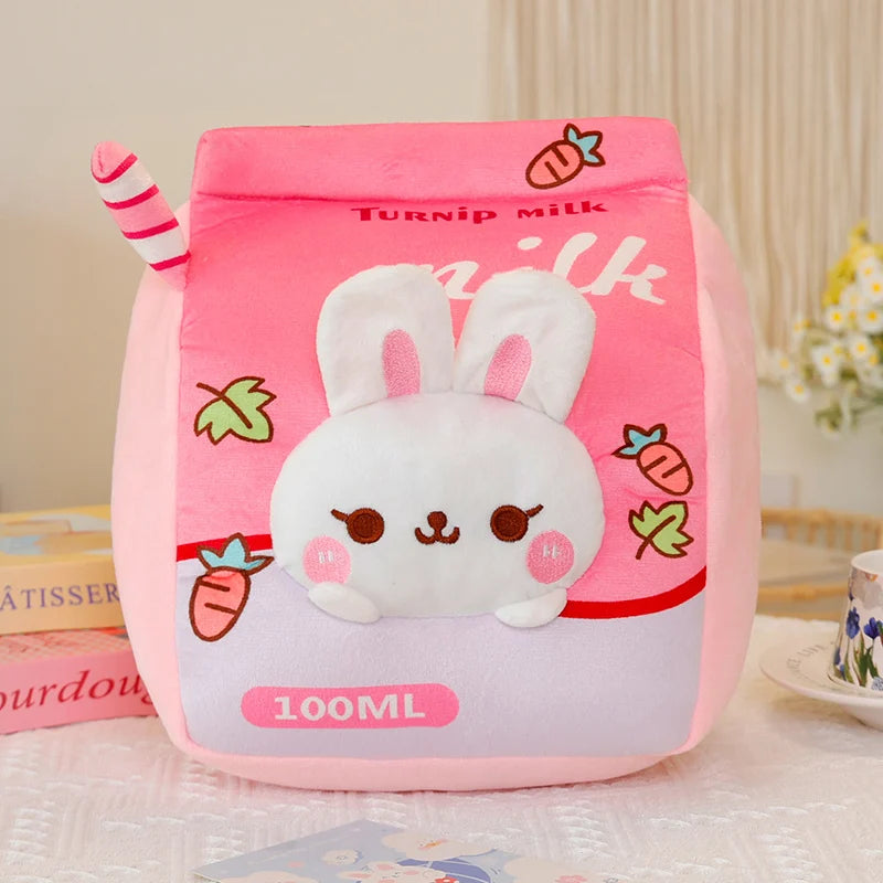 Milk Mates Kawaii Bunny rabbit Plushie milk carton