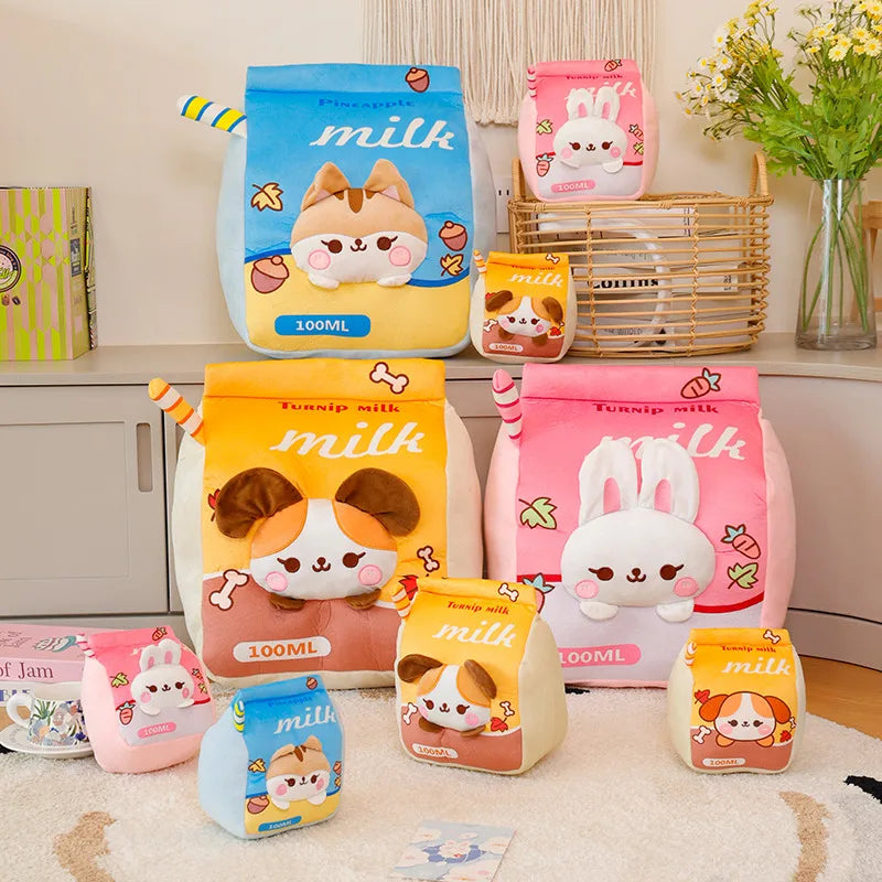 Milk Mates Kawaii Animal Plushies Sizes of plush toys