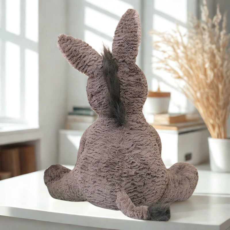 Misty Meadow Donkey Plushie Back view plush toy