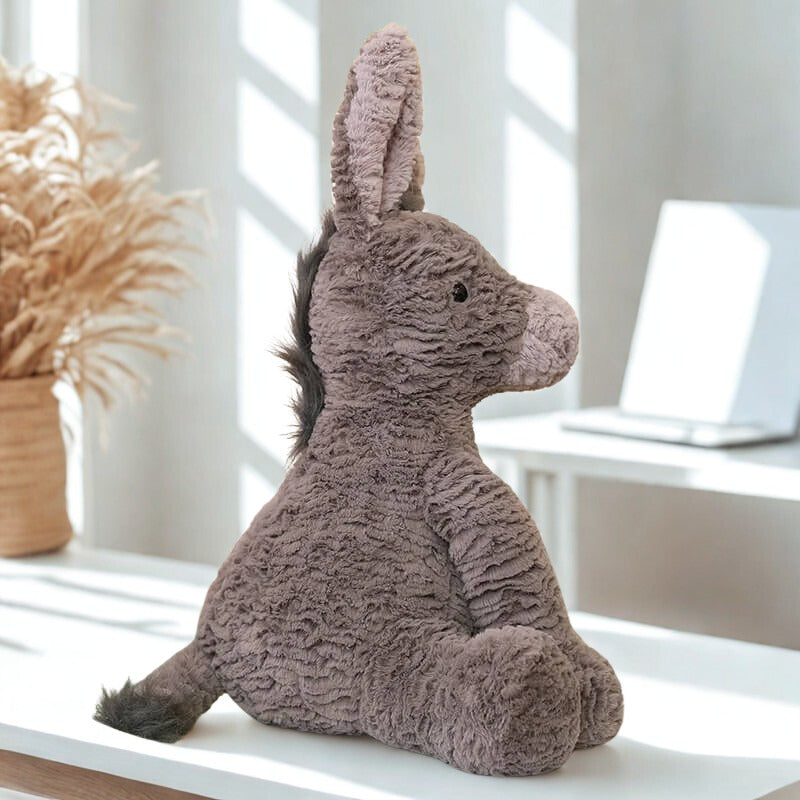 Misty Meadow Donkey Plushie Side View Soft Toy