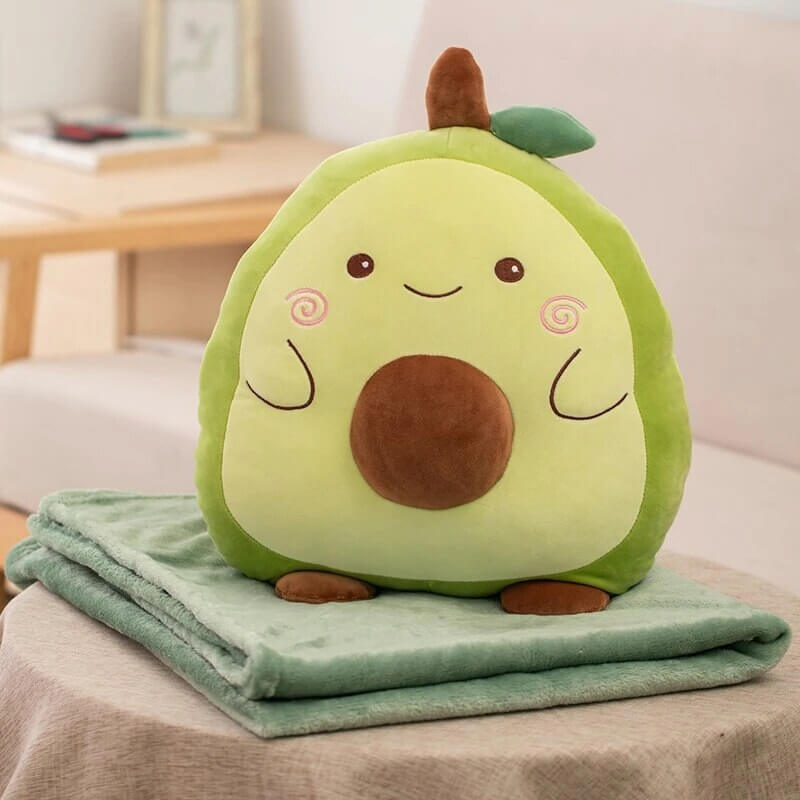 Plushie Pal Pillow and Blanket Set green avocado