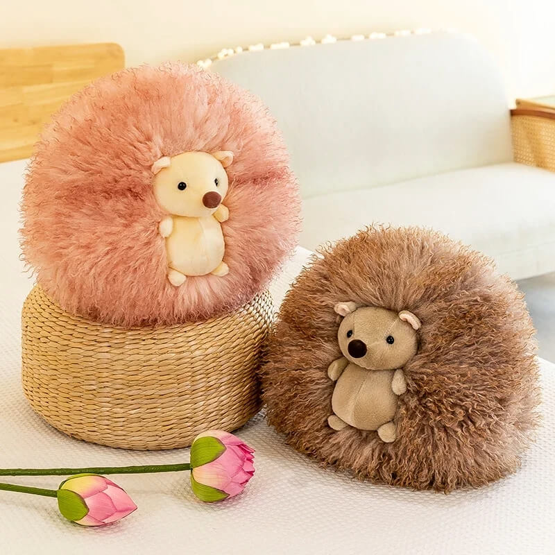 Snuggle Puff Hedgehog brown and pink