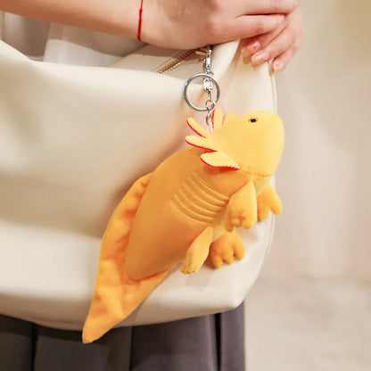 Axolotl Plush Pal Plushie Yellow Keychain