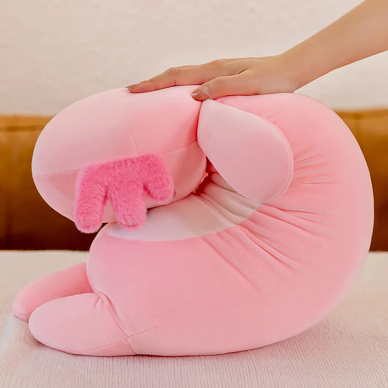 Axolotl Pink Plush Body Pillow Details