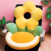 Big Fresh Flower Plush Chair Cushion plushie yellow