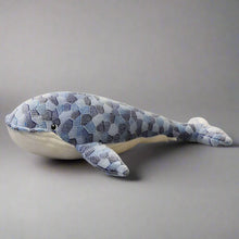 Bubbly Blue Whale Shark Side View plush soft toy