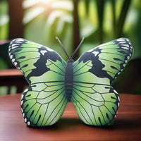 Butterfly Plush Pillow green color