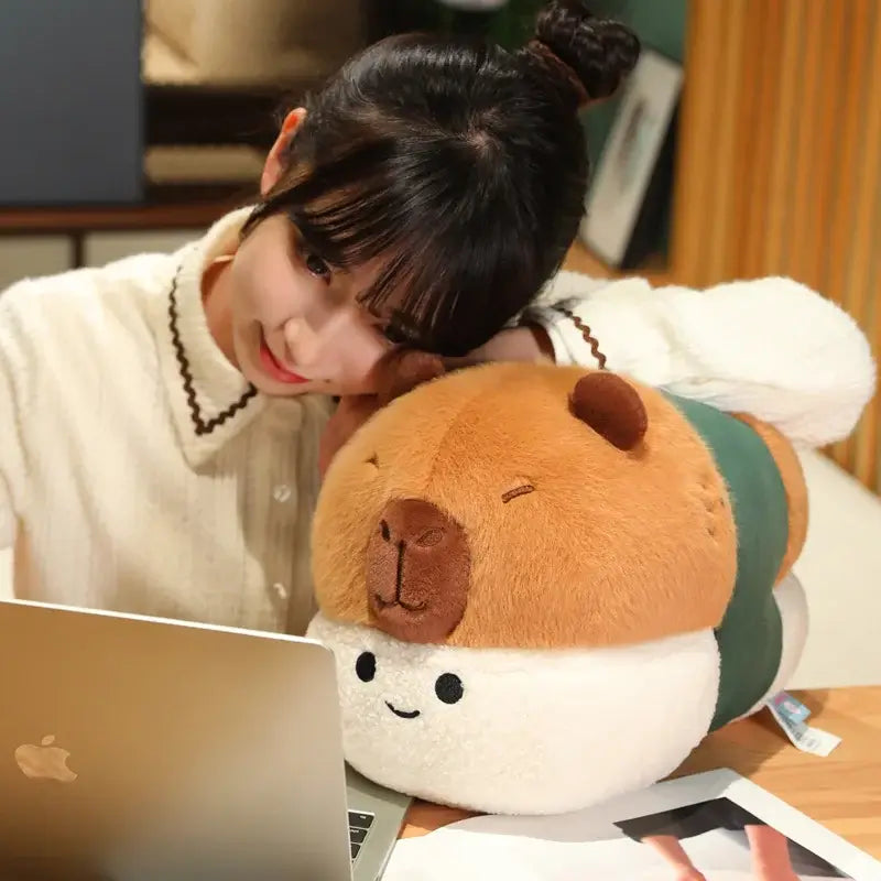 Capybara Sushi Sensation Kawai Plushie Face View