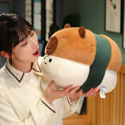 Capybara Sushi Sensation Kawaii Plushie Side View