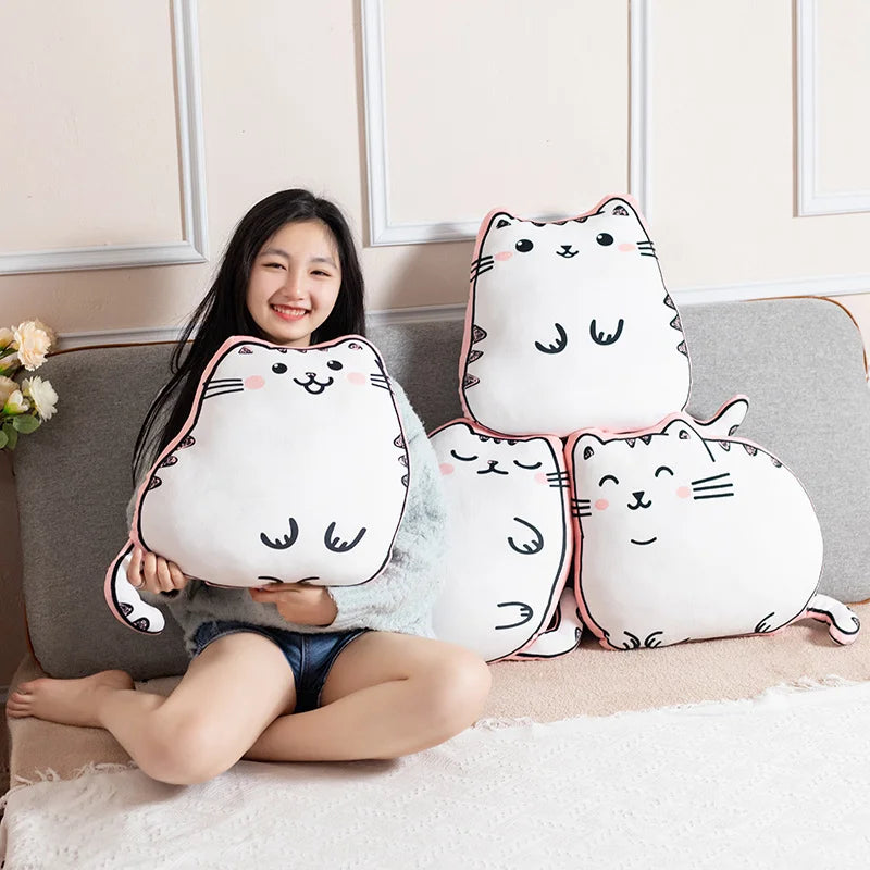Cartoon Cat Plushie Pillow