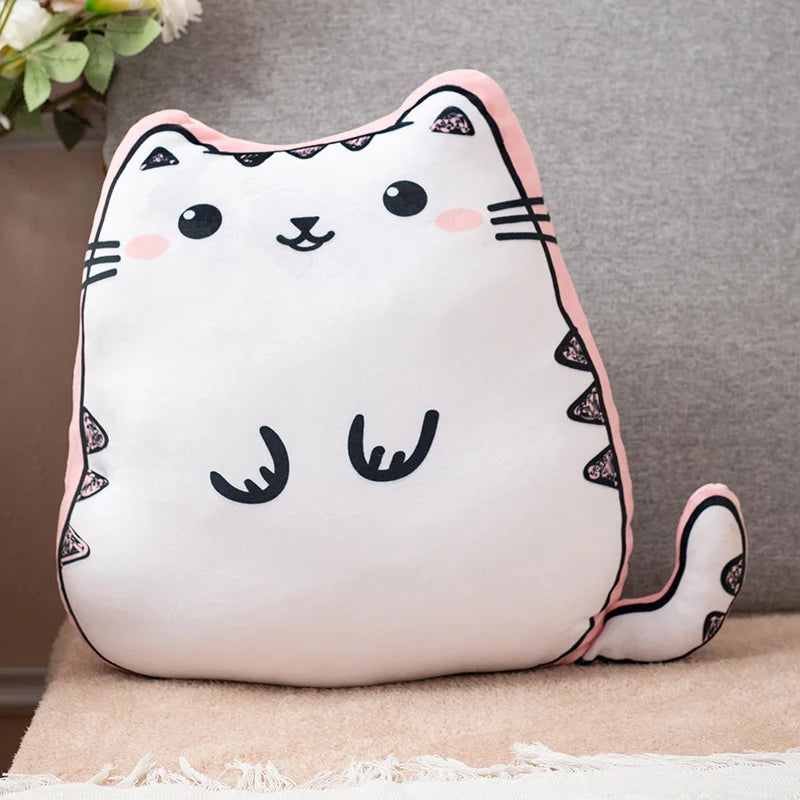 Cartoon Cat Plushie Pillow Kawaii Happy Cat