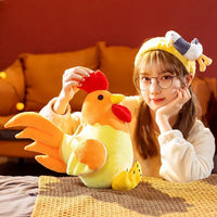 Cock-a-Doodle Companion rooster yellow med size plush toy