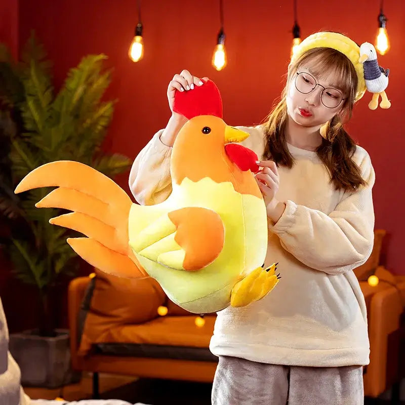 Cock-a-Doodle Companion yellow rooster plushie