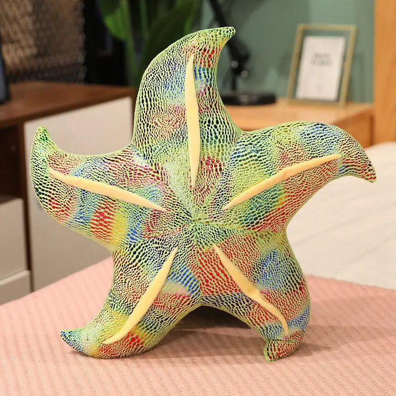 Colorful Starfish Plushie Green