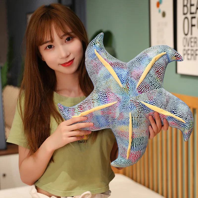 Colorful Starfish Plushie Blue