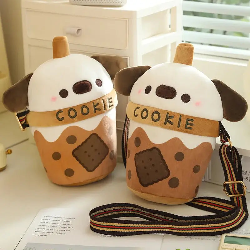 Cookie Cuddles Carry-Along Companion plushie bag showing shut and strap detail