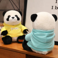 Cozy Panda Plushie with Hoodie Back View