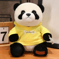 Cozy Panda Plushie with Hoodie Yellow Color