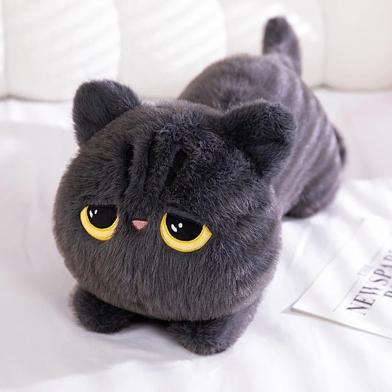 Cozy Paws Oversized Cat Plushie Gray