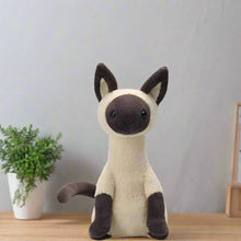 Cream & Cocoa Siamese Cat Plushie Front View