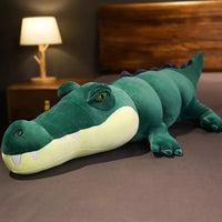 Crocodile Long Plush Body Pillow Dark Green