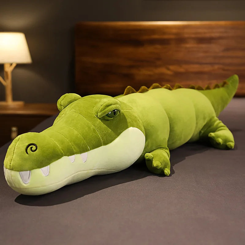 Crocodile Long Plush Body Pillow Green