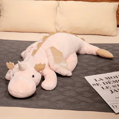 Cuddle Soft Giant Dragon Plushie Pink