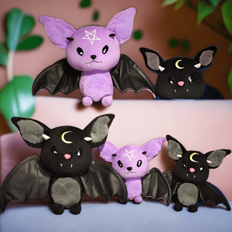 Dark Series Bat Plushie Black and Purple colors
