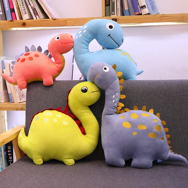 Dino Delight Cartoon Plushie Color Variants