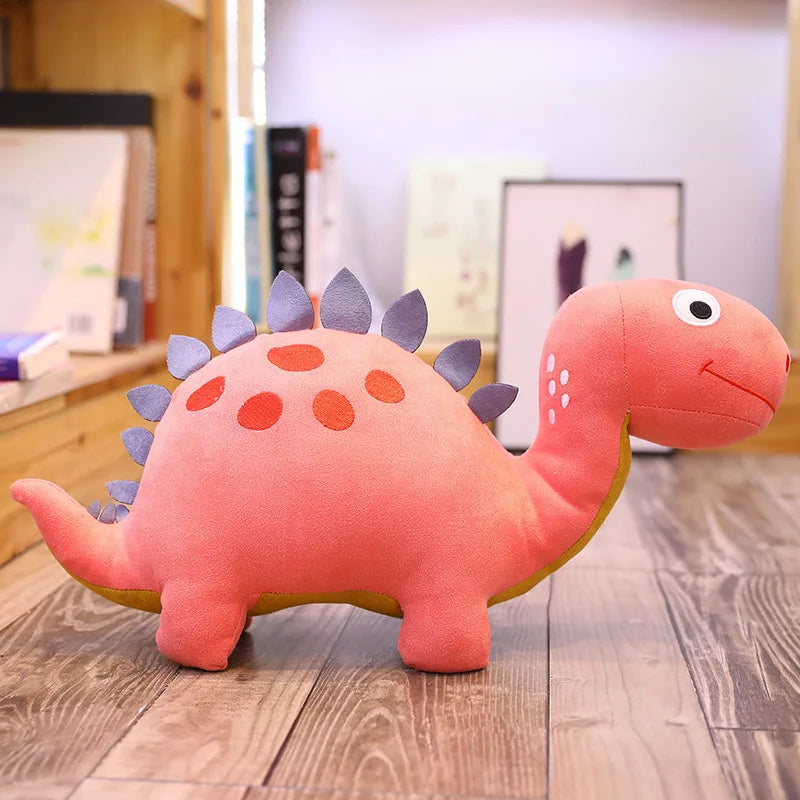 Dino Delight Cartoon Plushie Red