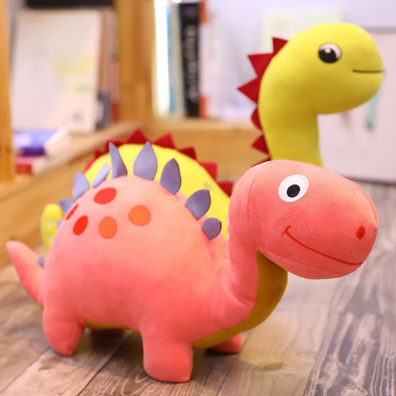 Dino Delight Cartoon Plushie Red and Yellow Color